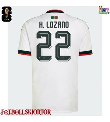 Mexiko Hirving Lozano #22 Bortatröja VM 2026 Kortärmad